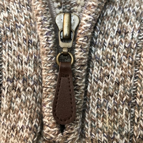 OSCAR DE LA RENTA, 1/4 zip men’s sweater, tan, size L - excellent condition! - Picture 3 of 7